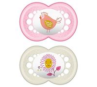 Instrucciones en lengua extranjera - Mam Original Chupete en juego de 2 unidades, de silicona Skinsoft con funda para chupete, 16 meses + rosa