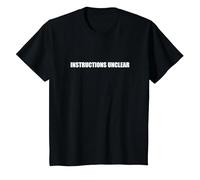 Instrucciones Poco claras Camiseta, Niños, Negro, 8 años
