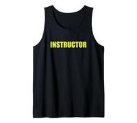 Instructor amarillo para capacitación, eventos y seguridad Camiseta sin Mangas