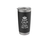 Instructor de Chen Tai Chi/Estudiante de Chen Tai Chi / ¡Mantén la calma! Vaso térmico de acero inoxidable de doble pared