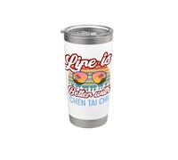 Instructor de Chen Tai Chi / ¡La vida es mejor con Chen Tai Chi! Vaso térmico de acero inoxidable de doble pared