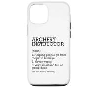 Instructor de tiro con arco Definición de trabajo personalizado divertido Carcasa para iPhone 12/12 Pro