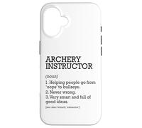 Instructor de tiro con arco Definición de trabajo personalizado divertido Carcasa para iPhone 16