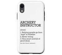 Instructor de tiro con arco Definición de trabajo personalizado divertido Carcasa para iPhone XR