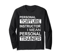 Instructor de tortura personal (quiero decir, entrenador personal) Divertido Manga Larga