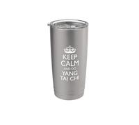 Instructor de Yang Tai Chi/Estudiante de Yang Tai Chi / ¡Mantén la calma! Vaso térmico de acero inoxidable de doble pared