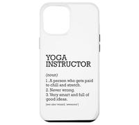 Instructor de yoga Definición de trabajo Instructor de yoga personalizado Carcasa para iPhone 12 Pro Max
