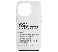 Instructor de yoga Definición de trabajo Instructor de yoga personalizado Carcasa para iPhone 13 Pro