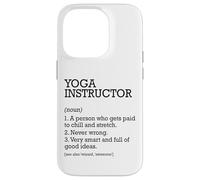 Instructor de yoga Definición de trabajo Instructor de yoga personalizado Carcasa para iPhone 14 Pro