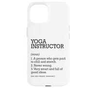 Instructor de yoga Definición de trabajo Instructor de yoga personalizado Carcasa para iPhone 15