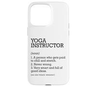 Instructor de yoga Definición de trabajo Instructor de yoga personalizado Carcasa para iPhone 15 Pro Max