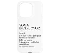 Instructor de yoga Definición de trabajo Instructor de yoga personalizado Carcasa para iPhone 15 Pro