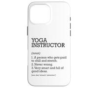 Instructor de yoga Definición de trabajo Instructor de yoga personalizado Carcasa para iPhone 16 Pro Max