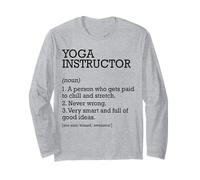 Instructor de yoga Definición de trabajo Instructor de yoga personalizado Manga Larga