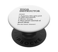Instructor de yoga Definición de trabajo Instructor de yoga personalizado PopSockets PopGrip Adhesivo