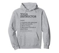 Instructor de yoga Definición de trabajo Instructor de yoga personalizado Sudadera con Capucha