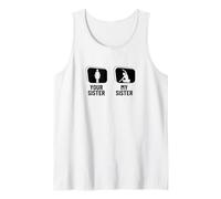 Instructor de Yoga Divertido Your Sister My Sister Brother Camiseta sin Mangas