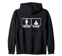 Instructor de Yoga Divertido Your Sister My Sister Brother Sudadera con Capucha