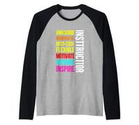 Instructor Divertido Diciendo Impresionante Maravilloso Camiseta Manga Raglan