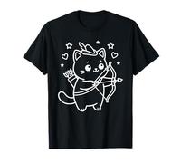 Instructora de Tiro con Arco con un simpático Gato Kawaii Camiseta