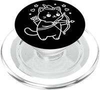 Instructora de Tiro con Arco con un simpático Gato Kawaii PopSockets PopGrip para MagSafe