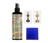 Instrument Cleaner - 120ML Flute Saxophone Care Liquid | Musical Instrument Polishing Spray, Cleaner With Microfiber Towel For Trumpet Flute Saxophone Metal Copper