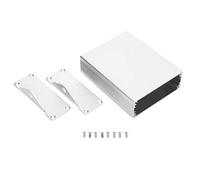 Instrument Project Box, Aluminum Alloy, Sandblasted Oxidized Silver White, Fit for GPS Circuit Board Decoder Industrial Use(80x64x24mm）