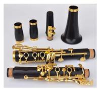 Instrumento Clarinete Clarinete Profesional De Ébano Llave Bb 17 Cobre Plateado Grenadilla Klarinet(Gold)