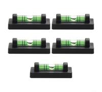 Instrumento compacto de precisión de nivel de burbuja de bolsillo para carpintería de bricolaje, carcasa de metal de 45 a 90 grados, negro, 5 unidades (5 piezas)