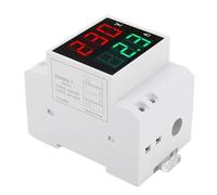 Instrumento compatible con Medidor de Energía Monofásico Digital Carril DIN Probador con Doble Pantalla LED Voltímetro Amperímetro