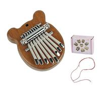 Instrumento de 8 teclas, mini teclado musical, piano de pulgar de madera, regalos de acrílico, piano portátil