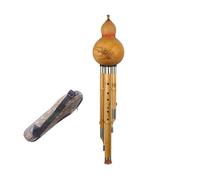 Instrumento De Actuación Profesional De Flauta Hulusi De Tres Tonos Con Llave De Bambú Dorado Hulusi C/bB/D/F/G (Color : F Tone)