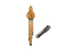 Instrumento De Actuación Profesional De Flauta Hulusi De Tres Tonos Con Llave De Bambú Dorado Hulusi C/bB/D/F/G (Color : G Tone)