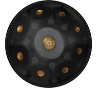 Instrumento de batería Handpan en re menor, tambor de mano de acero de 9 notas, instrumento de batería premium, con bolsa Handpan, baquetas, trípode for batería, for producción de audio profesional(Co