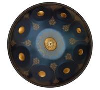 Instrumento de batería premium, tambor de mano de acero de 9 notas, instrumento de tambor handpan en re menor, con bolsa handpan, baquetas, trípode for batería, for producción de audio profesional(Col