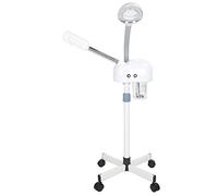 Instrumento de belleza para sauna facial, vaporizador facial con lámpara LED de luz fría y 5 lupa, nano iones de vapor caliente con cuatro soportes para el cuidado de la piel