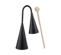 Instrumento de campana de Agogo latino - Juego de percusión manual bicolor con mazo de madera, dispositivo de música portátil para , festivales, reuniones familiares y actuaciones escénicas