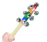 Instrumento De Campana De Mano - Mango De Madera Natural, Campana De Trineo Colorida Que Agita, Juguete De Sonido De Desarrollo Sensorial | Objetos De Escena De Lecciones De Música Para Niños, Crear