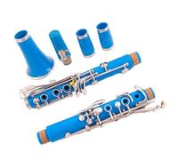Instrumento de Clarinete Clarinete Azul De 17 Teclas En Tono Bb De Resina ABS, Teclas De Alpaca, Clarinete Con Estuche De Almacenamiento Y Accesorios