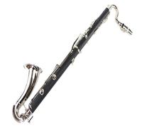 Instrumento De Clarinete Clarinete Bajo Plano B Instrumento De Clarinete De Tubo Negro Grande Instrumento De Viento De Madera Bañado En Plata De Baquelita