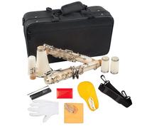 Instrumento de Clarinete Clarinete Blanco De 17 Teclas En Tono Bb, Cuerpo De ABS, Teclas Niqueladas, Clarinete Con Estuche De Transporte Y Boquilla, Cañas