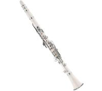 Instrumento de Clarinete Clarinete Con Cuerpo De Plástico ABS Blanco, Teclas Niqueladas, 17 Teclas, Tono BB, Con Estuche Y Accesorios