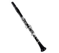Instrumento de Clarinete Clarinete De Ébano Tono Sib 17/18 Teclas Teclas Plateadas Cuerpo De Madera Maciza Clarinete Con Estuche (Color : 17 keys)