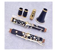 Instrumento de Clarinete Clarinete De Tono Bb De 17 Teclas, Cuerpo De Tubo De Madera De Ébano, Teclas De Cobre Chapadas En Plata, Clarinete Con Estuche De Transporte