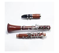 Instrumento de Clarinete Clarinete De Tono Bb De 17 Teclas, Tubo Recto De Palisandro, Instrumento De Clarinete Plano B Con Estuche Para Boquilla