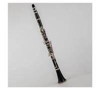 Instrumento de Clarinete Clarinete en Si bemol de 17 teclas, cuerpo de tubo de baquelita negro, teclas plateadas, clarinete con estuche, accesorios