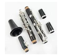 Instrumento de Clarinete Clarinete En Tono Bb De 17 Teclas, Cuerpo De Tubo De Ébano, Botones Plateados, Clarinete Con Estuche Y Accesorios