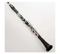 Instrumento de Clarinete Clarinete En Tono G De 18 Teclas, Cuerpo De Ébano, Clarinete De Teclas Plateadas Con Estuche De Lona Y Accesorios