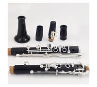 Instrumento de Clarinete Clarinete En Tono G De 18 Teclas, Cuerpo De Tubo De Ébano, Teclas Plateadas, Clarinete Con Estuche De Transporte