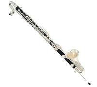 Instrumento de Clarinete Cuerpo De Baquelita Chapado En Plata Teclas Clarinete 18 Teclas Clarinete Bajo Mi Bajo Con Estuche De Cuero Y Accesorios